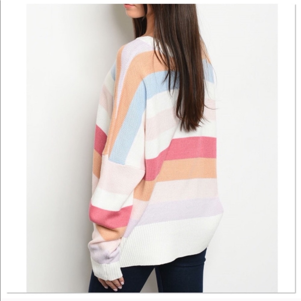 MUST GO, SALE ENDS 12/28 Striped Crew Neck Sweater - Picture 4 of 4